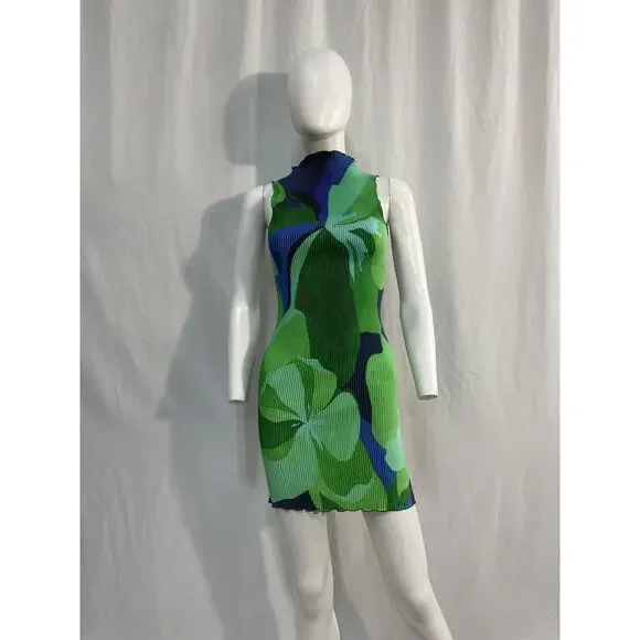 L'Idee 'Gisele' Green Polyester Mini Dress Size 6 - Picture 2 of 5